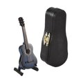 thumbnail image 1 of For Wooden Miniature Guitar With Stand And Case Mini Musical Inst Ent Miniature Doll House Model, 1 of 5