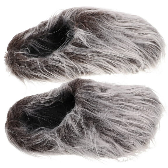 Worgeous Men House Slippers Unisex Cozy Plush Tassel Easy to Wear Height Increase 42-43 1 Pair