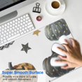 thumbnail image 4 of Long Mouse Pads for Desk,Gray and Orange Halloween Pumpkins Desk Mats on Top Of Desks, Desk Mouse Pad Extra Large with 3mm Non-Slip Base and Stitched Edge for Gaming,Office,Work,Home 31.5"x11.8", 4 of 6