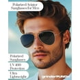 thumbnail image 2 of Grinderpunch Classic Aviator Sunglasses for Men Women Driving Sun Glasses Polarized UV400 Protection, 2 of 9