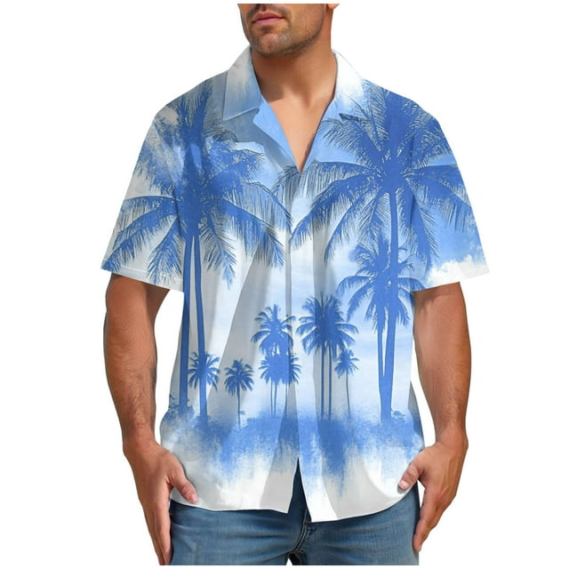 Chemises à Manches Courtes pour Hommes Chemises à Manches Courtes pour Hommes Chemise à Manches Courtes Imprimée Hawaïenne Chemise Décontractée à Col Rabattu Chemise à Manches Courtes Chemise Hawaïenne pour Hommes