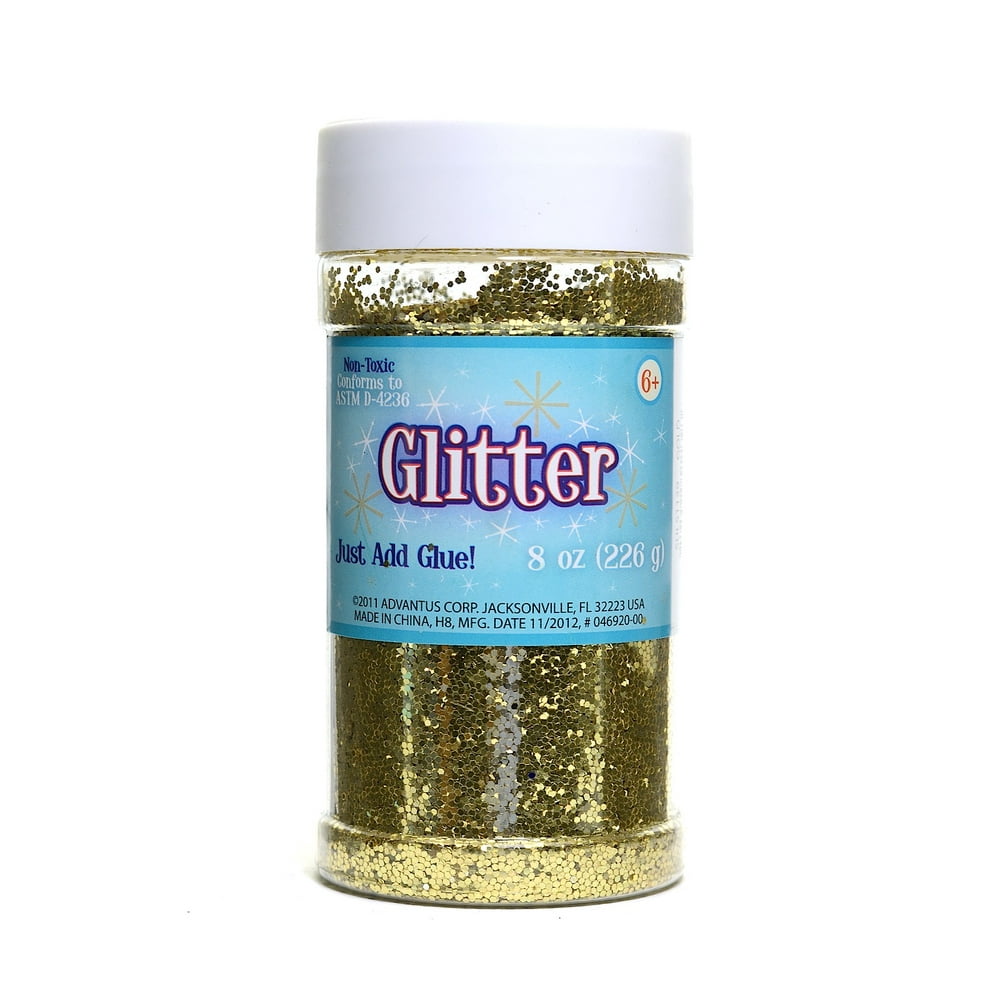 Glitter gold, 8 oz. shaker bottle (pack of 3)