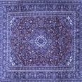 thumbnail image 1 of Ahgly Company Machine Washable Indoor Square Persian Blue Traditional Area Rugs, 6' Square, 1 of 4