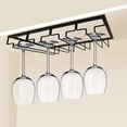 thumbnail image 4 of Estante para copas de vino, soporte para copas de vino, organizador de hierro para cocina, bar, restaurante, negro, 4 of 9