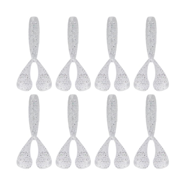 8 piezas señuelos suaves cebos de mordedura para truchas longitud de lubina de longitud de 6 cm de 6 cm 2.3g cola grub biseba pvc baits cebos de pesca brillo