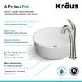 thumbnail image 6 of KRAUS Natura™ 15-inch White Matte Solid Surface Round Bathroom Vessel Sink and Spot Free Arlo™ Faucet Combo Set with Pop-Up Drain, Stainless Brushed Nickel Finish, 6 of 9