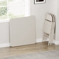 thumbnail image 2 of Folding Card Table Set, Metal Portable Event Table, Folding Square Table for Living Room, Office, Camping(No Chair), 2 of 7