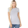 thumbnail image 1 of GT3008 Zenana Outfitters Short Sleeve T Shirt Basic Plain Solid Top Crew Neck Cotton/Spandex, 1 of 4