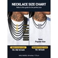 thumbnail image 4 of PROSTEEL Chain Neckalce for Men Women 6mm 24 inch Male Wheat Black Chain Stainless Steel Jewelry Gift for Fathers Day Birthday Graduation for Husband Dad Son, 4 of 7