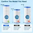 thumbnail image 5 of C200S Pool Filter Cartridges Compatible with Hayward SwimClear C200S, Heavy Duty 5oz Fabric for Superior Filtration & Durability, Replaces Hayward CX200XRE, Pleatco PA200S, 5 of 9