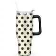 thumbnail image 2 of White & Black Dots 40 OZ Tumbler Cup with Lid and Straw for Water Iced Tea Coffee Smoothie and More, 2 of 7