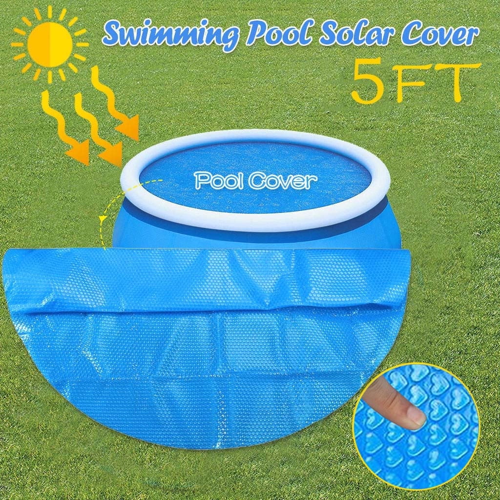 Solar Pool Cover for Above Ground Pool,Round Solar Cover for Swimming Pool 152X152CM（5ft） 