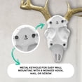 thumbnail image 4 of Wall Charmers Large White + Gold Antler Faux Deer Skull Decor - 21 inch Faux Taxidermy Animal Head Wall Decor - Handmade Farmhouse Decor, 4 of 5