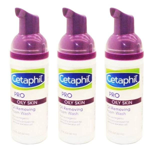 Cetaphil Pro Oil Removing Foam Wash, Travel Size 1.7 oz. (Pack of 3