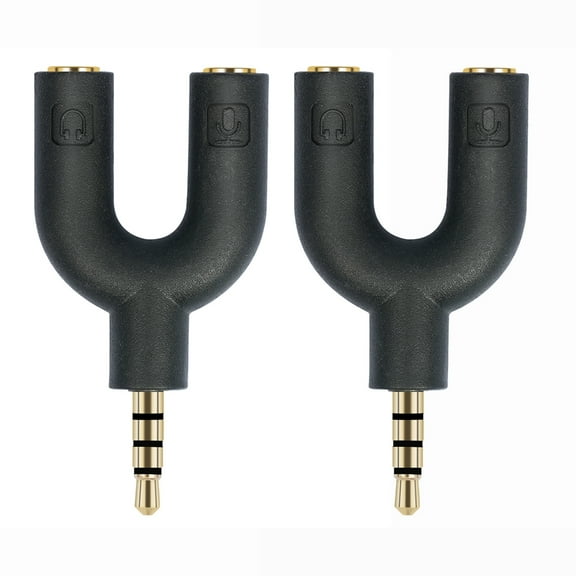 Headphone Splitter 3.5mm TRRS Cable for Headphone-Microphone Interfaces To Headphone Output Microphone Input