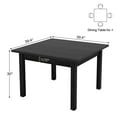 thumbnail image 5 of Fnova 39.4" Square Farmhouse Dining Table, Wood Coffee Table for 4 People, Modern Kitchen Table for Dining Room, Black (Chairs Not Included), 5 of 12