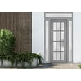 thumbnail image 2 of Front Exterior Prehung Metal-Plastic Door Frosted Glass / Manux 8312 Grey Ash / 2 Side and Top Window / Office Commercial and Residential Doors Entrance Patio Garage 68" x 96" Right-hand Inswing, 2 of 5