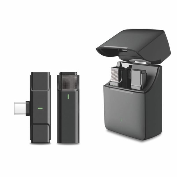 Micrófono Lavalier Inalámbrico Compatible Con Iphone/Android 2,4 Ghz Solapa Mini Micrófono Clip Plug And Play Micrófono Con Reducción De Ruido Moyic EL017223-02