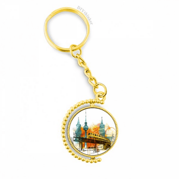 tokyo japan rail train tower metal connector key chain accessory en keyholder