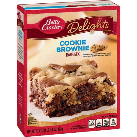 Betty Crocker Cookie Brownie Bars Mix - 17.4oz (Pack of 8)