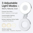 thumbnail image 3 of Quantifty 3-in-1 Magnetic Beauty Selfie Light for Phones, Portable Magnetic Selfie Light with Mirror, 360° Foldable Ring Light, Three Soft Color Temperatures, for Photography Recording, 3 of 7