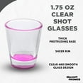 thumbnail image 4 of Shot Glasses 1.75 oz. Set of 10, Bulk Pack - Great for Wedding Favors, Bachelorette Party Decorations, Party Fovors, Color Bottom - Pink, 4 of 6