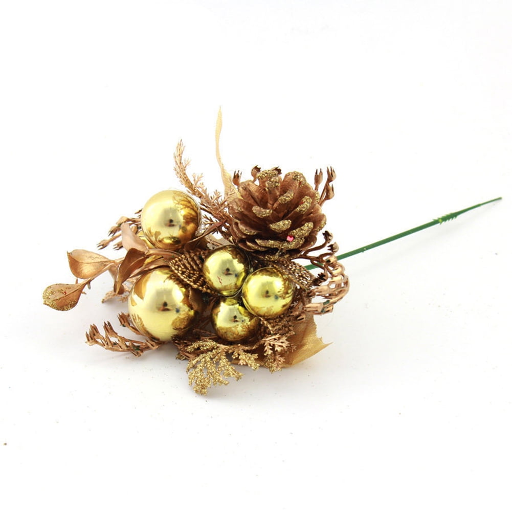 Artificial Pine Cone Auspicious Fruits Branch for Flower Arrangements