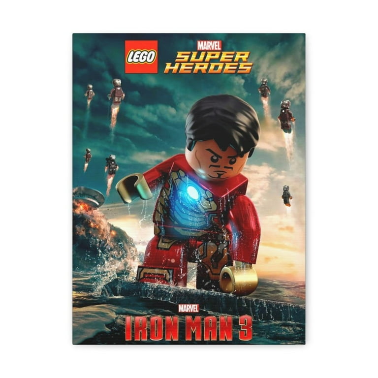 Custom MOC Same as Major Brands Iron Man 3 LEGO Movie Wall Art Canvas Art With Backing. Walmart