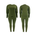 thumbnail image 3 of Gomelly Women Two Piece Outfit Crew Neck Jogger Set Casual Crop Sweatshirt And Pant Ladies Loose Fit Jogging Tracksuit Sets Plus Size Army Green XL, 3 of 4