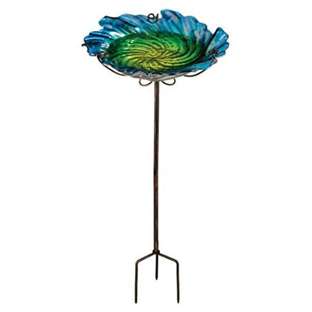 Regal Art &Gift Bain d'Oiseaux/feeder avec Pieu, Bleu