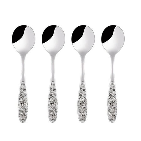 

Soup Spoon Household Dinner Spoon Multi-function Dessert Spoon Delicate Rice Spoon Home Accessory4Pcs Household Dinner Spoons Multi-function Dessert Spoons Delicate Rice Spoons