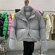 thumbnail image 3 of Chaqueta acolchada de algodón para mujer, abrigos holgados de plumón, prendas de vestir de algodón grueso acolchadas exteriores, Top femenino para invierno, 3 of 5