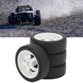 thumbnail image 1 of 4PCS RC Vehicle Tires,RC Car Tire Plastic Hub Rubber Wheel 3.3cm Diameter 1.2cm Width Accessory Set Kit For AE86, 1 of 8