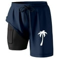 thumbnail image 4 of Xdzjlr Running Shorts For Men,Swim Trunks With Compresssion Liner Inseam Board Bathing Suit With Pockets Comfortable Running Shorts For Men, 4 of 4
