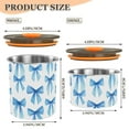 thumbnail image 3 of Light Blue Bows Airtight Coffee Bean Canister 30oz Food Storage Containers with Lids For Gournd, Tea, Sugar, Flour, Rice, Cereal, Candy Cookie Jar, 3 of 8