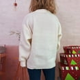 thumbnail image 6 of Women's Multi-Color Christmas Elf Print Sweater - Warm Winter Festive Casual Wear, 6 of 6
