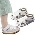 thumbnail image 2 of Otqutp Kids Casual Shoes Summer Baby Sandals Baby Boys Soft Sole Shoes Baby Girl PU Leather Breathable Beach Shoes, 2 of 9