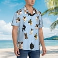 thumbnail image 5 of Pug Hawaiian Shirts For Men, Summer Short-Sleeve Relaxed-Fit Button-Down Shirts Small, 5 of 9