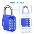 thumbnail image 5 of Combination Padlock, 4 Digit Locks for School Locker Luggage Storage Box Bike Fence Door Warehouse, 5 of 9