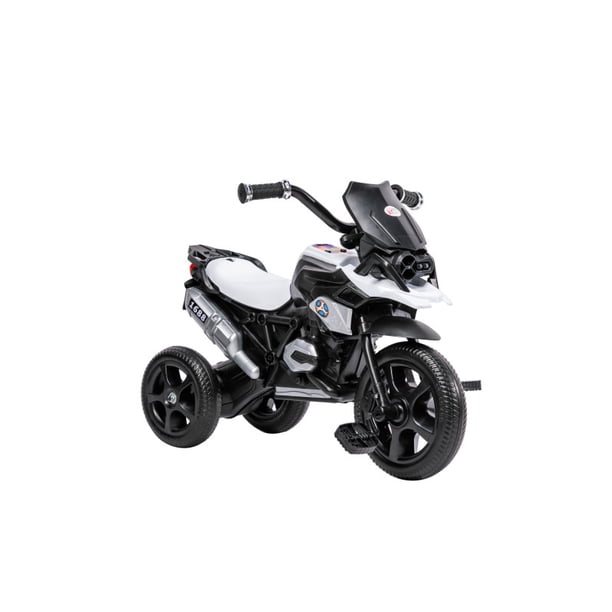 Triciclo The Baby Shop para niños con diseño de moto y luz Blanco -