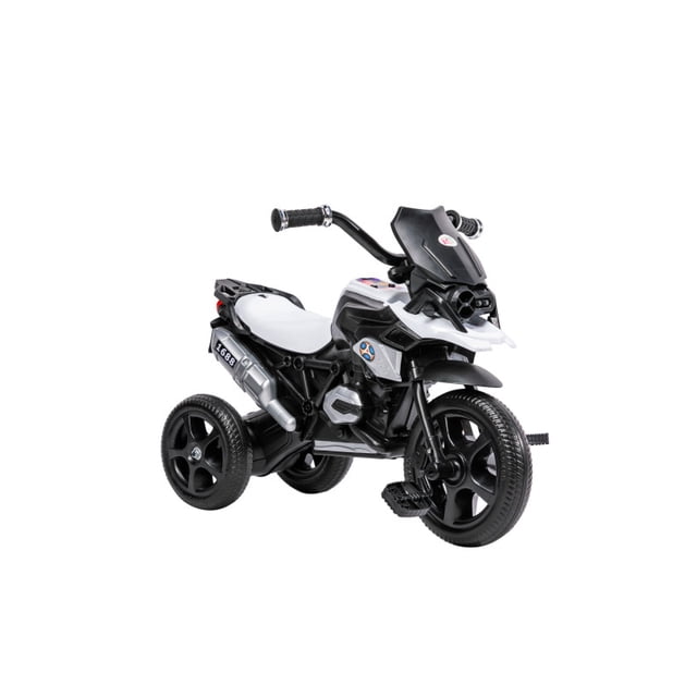 Triciclo The Baby Shop para niños con diseño de moto y luz Blanco -