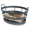 Minuteman International Shaker Log Holder Basket Caddy w/ Handles, Graphite