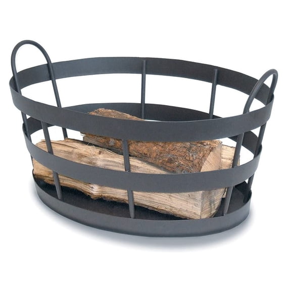 Minuteman International Shaker Log Holder Basket Caddy w/ Handles, Graphite