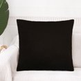 thumbnail image 6 of PiccoCasa 2Pcs Rectangle Viscose Velvet Solid Soft Throw Pillowcases, 18" x 18" Black, 6 of 7