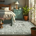 thumbnail image 2 of Hasoo Gray Green Area Rugs 9x12 for Living Room Floral Large Washable Indoor Soft Non Slip Floor Carpet, 2 of 5