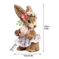 thumbnail image 2 of CreativeArrowy Creative Children Easter Bunny Model Straw Rabbit Trellises With Lean Forward In Clothes Home Decorative Decoration Cute, 2 of 13