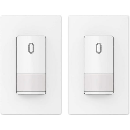 ELEGRP Occupancy Motion Sensor Light Switch – PIR Infrared, No Neutral Wire Required, Single Pole, UL Listed (10-Pack, Matte White)