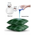 thumbnail image 6 of Outdoor Pillows Waterproof, Green Checkered Throw Pillows with Inserts Included, Farmhouse Buffalo Plaid Modern Indoor Outdoor Decorative Lumbar Pillow for Bed/Couch/Patio 12"x20", 1Pcs, 6 of 8