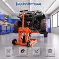 thumbnail image 5 of Garvee Lawn Mower Lift Jack 550 Lbs Capacity, Adjustable Width and Height, Zero Turn Mower Lift with 2pcs 3.3ft Straps, Safety Lock, for Tractors, ATVs, UTVs, Orange, 5 of 8