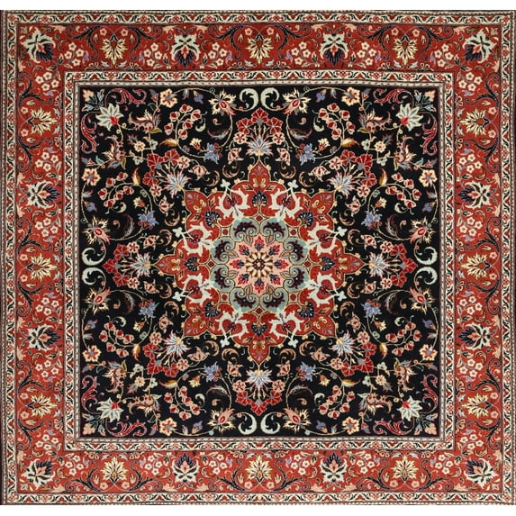 Ahgly Company Indoor Rectangle Traditional Deep Red Persian Area Rugs, 8' x 10'